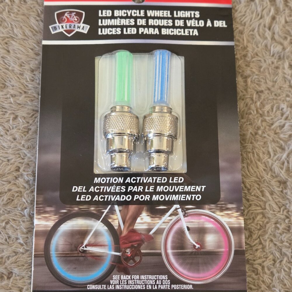 LED Bicycle Wheel Valve Lights – Blue & Green